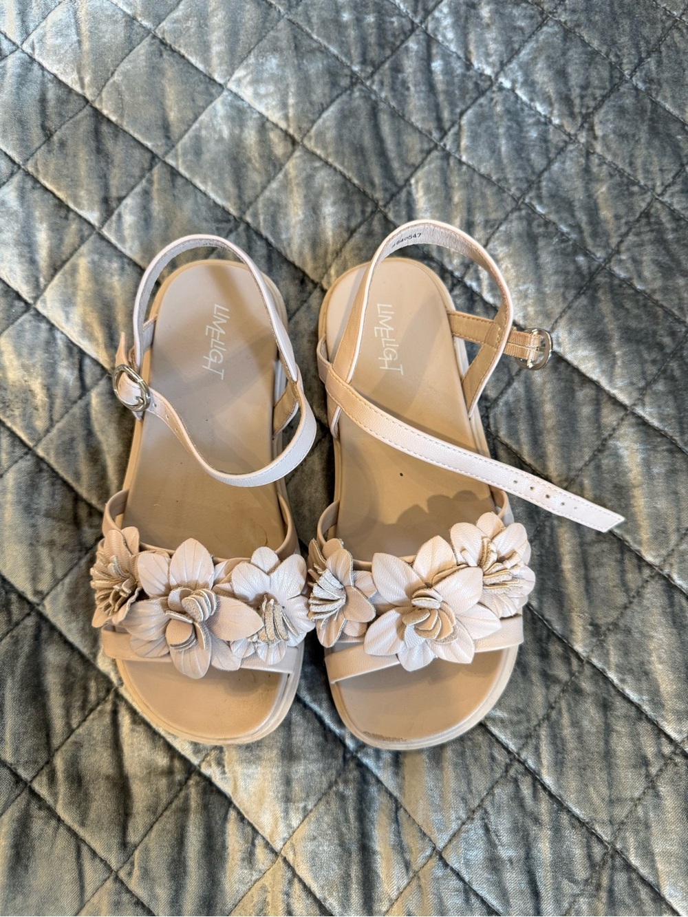 Limelight Floral Strap Girls Sandals in Light Pink